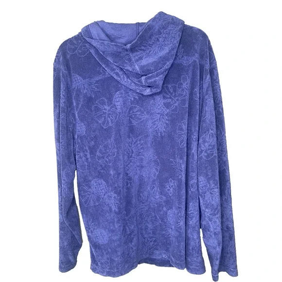 Tommy Bahama Sweatshirt Mens Size XL Navy Blue Paradise Poolside Towel Hoodie - Picture 3 of 9